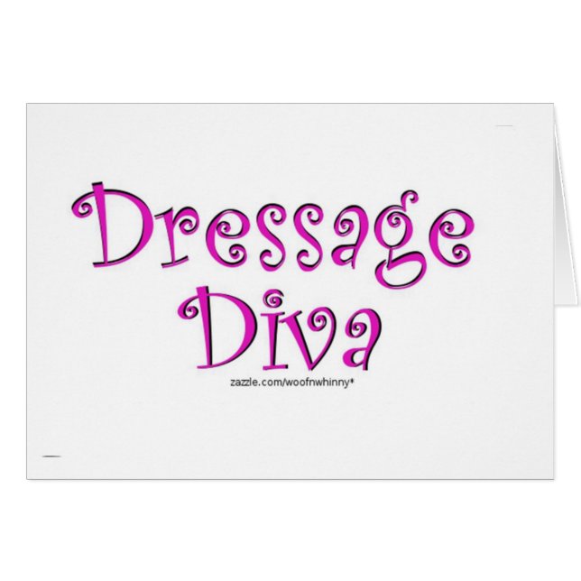 Dressage Diva Hälsningskort (Framsidan Horizontal)
