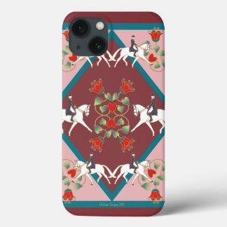 Dressage Hearts and Flowers Barley Där IPad Case