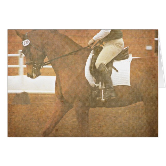 Dressage Horse 139 Hälsningskort (Framsidan Horizontal)