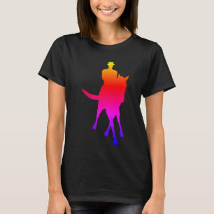 Dressage Horse and Rider Halva Pass Rainbow T Shirt