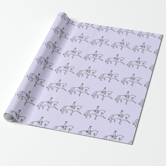 Dressage Horse and Rider Presentpapper (Utrullad)