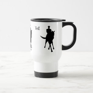 Dressage Horse and Rider Silhouette Personlig Resemugg