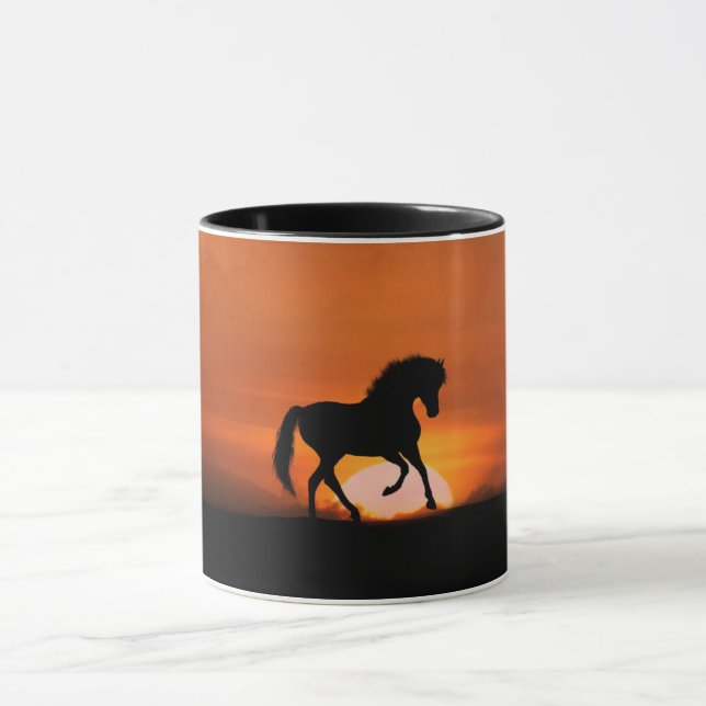 Dressage Horse and Sunrise Mugg (Center)