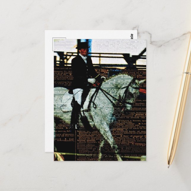 Dressage Horse Art Vykort (Fram/Back In Situ)