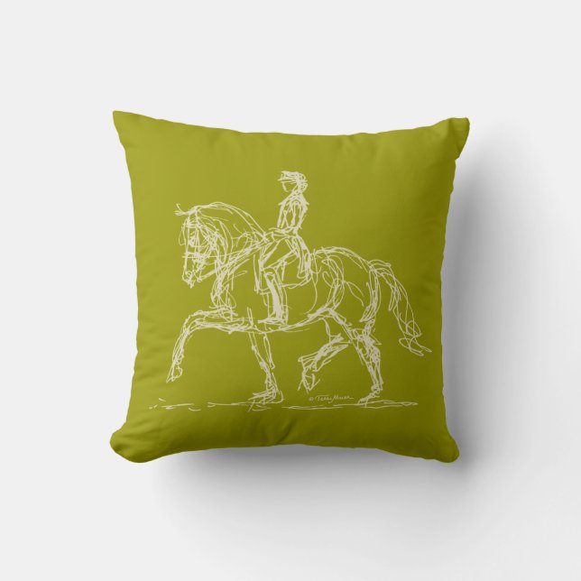 Dressage Horse Big Pillow Kudde (Framsida)