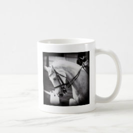 Dressage Horse Black and White Kaffemugg