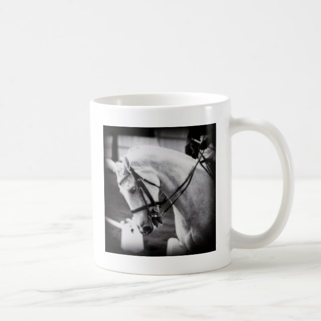 Dressage Horse Black and White Kaffemugg (Höger)