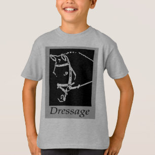 DRESSAGE HORSE - EQUESTRIAN LINE ART DESIGN T-SHIRT