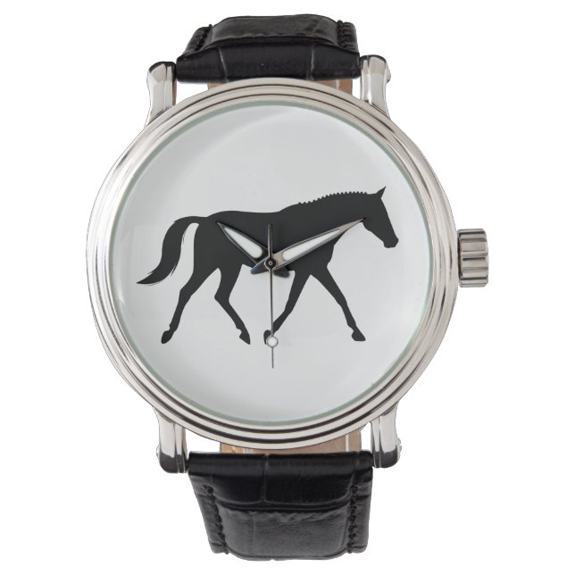 Dressage Horse in Silhouette Armbandsur (Framsida)