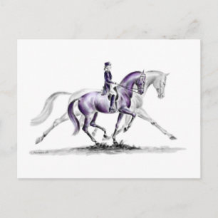 Dressage Horse in Trot Piaffe Vykort