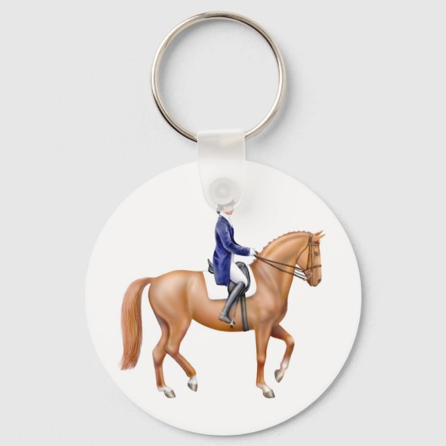 Dressage Horse Keychain Nyckelring (Framsida)