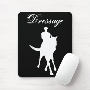 Dressage Horse och Rider Silhouette Musmatta