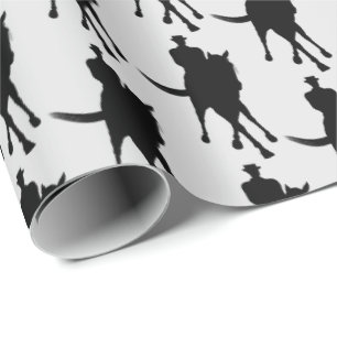 Dressage Horse och Rider Silhouette Presentpapper