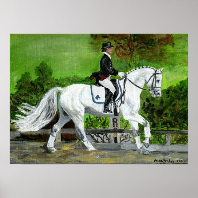 Dressage Horse Porträtt I Poster (Framsidan)