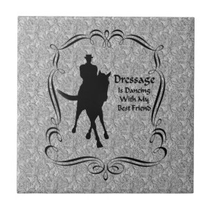 Dressage Horse Rider Dancing Tile Kakelplatta
