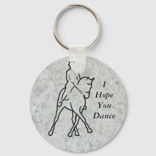 Dressage Horse & Rider - Halvpass Nyckelring