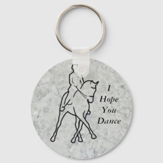 Dressage Horse & Rider - Halvpass Nyckelring