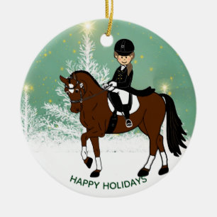 Dressage Horse Rider Julafton Dekoration Personlig