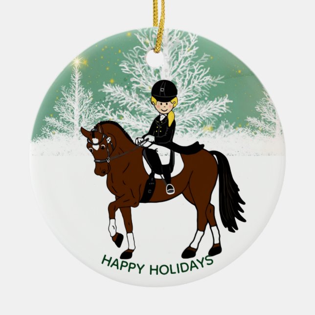 Dressage Horse Rider PHOTO Dekoration Personlig (Framsidan)