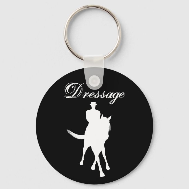 Dressage Horse Silhouette Nyckelring (Framsida)