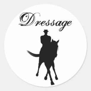 Dressage Horse Silhouette Sticker Runt Klistermärke