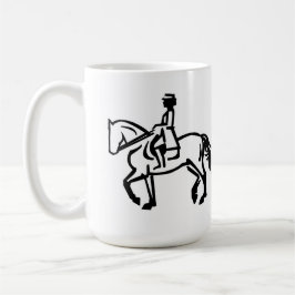 Dressage horse trotting kaffemugg
