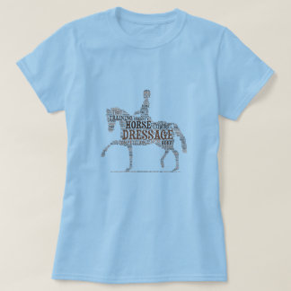 Dressage Horse With Rider In Word Clouds T Shirt