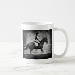 Dressage in Black and White Grunge Kaffemugg
