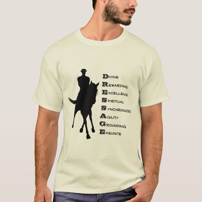 Dressage is Horse Silhouette Light T Shirt (Framsida)