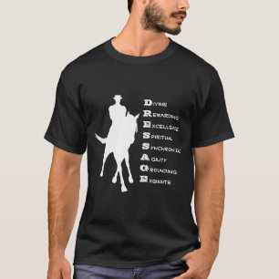 Dressage is Horse Silhouette Mörk T Shirt