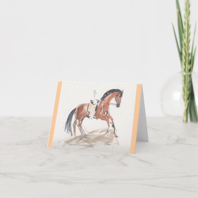 Dressage noterar kortet kort (Framsida)