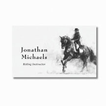 Dressage Professionell Black & White Horse Sketch