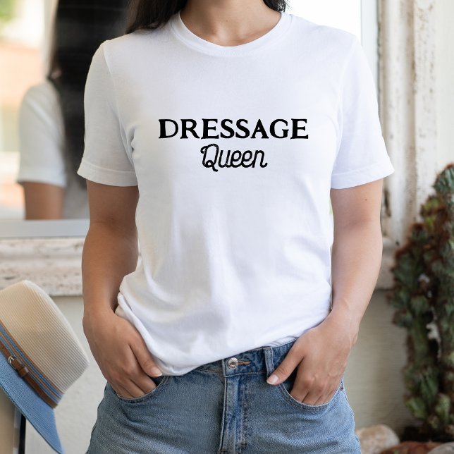 Dressage Queen Cute Retro-skript Equestrian T Shirt (Skapare uppladdad)