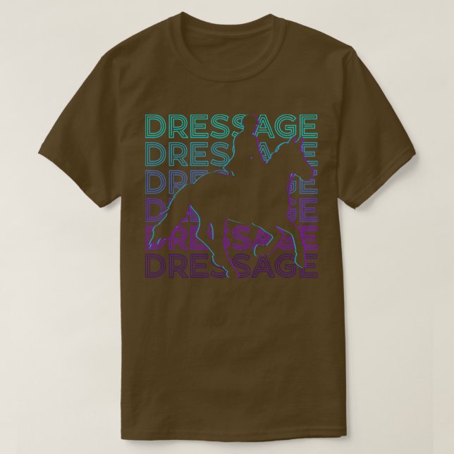 Dressage Retro Gift T Shirt (Design framsida)