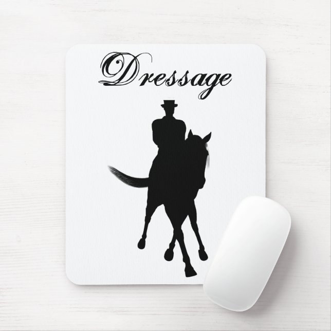 Dressage Rider and Horse Silhouette Musmatta (Med mus)