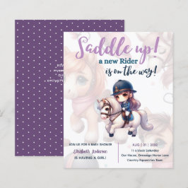 Dressage Rider Flicka Shower Horse Rider på väg