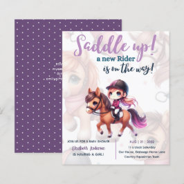 Dressage Rider Flicka Shower Horse Rider på väg