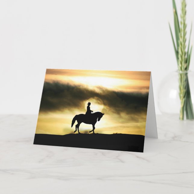 Dressage Rider Horse Sympathy Card Kort (Framsida)