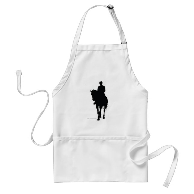 Dressage Rider Silhouette Förkläde (Framsidan)