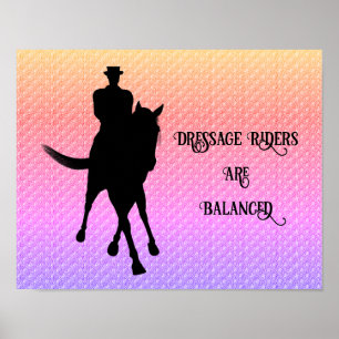Dressage Riders är balanserade hästar och rider Poster