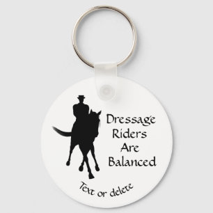 Dressage Riders is Balanced Cute Personlig Nyckelring