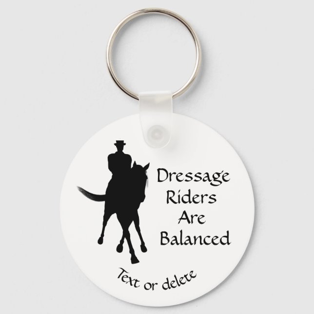 Dressage Riders is Balanced Cute Personlig Nyckelring (Framsida)
