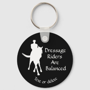Dressage Riders is Balanced Horse Personlig Nyckelring