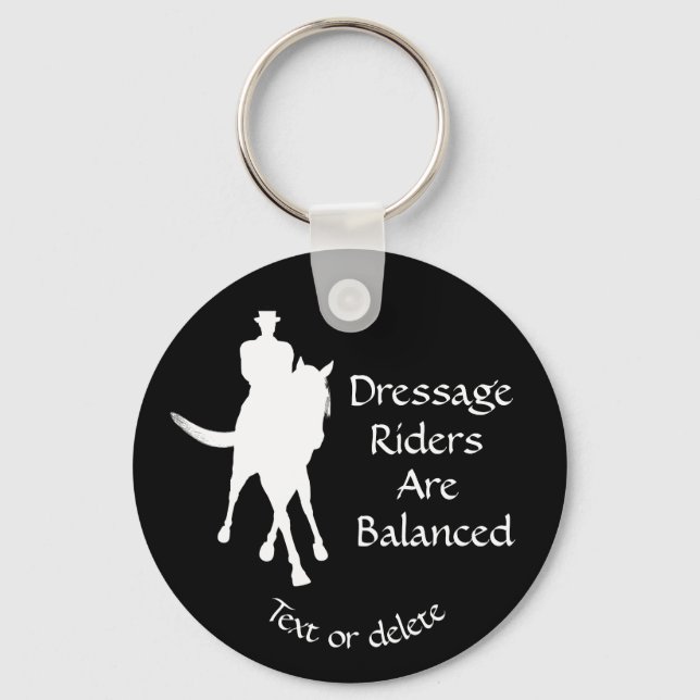Dressage Riders is Balanced Horse Personlig Nyckelring (Framsida)