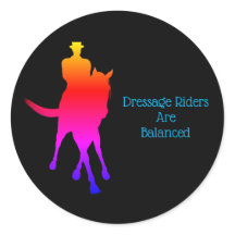 Dressage Riders is Balanced Horse Rainbow
