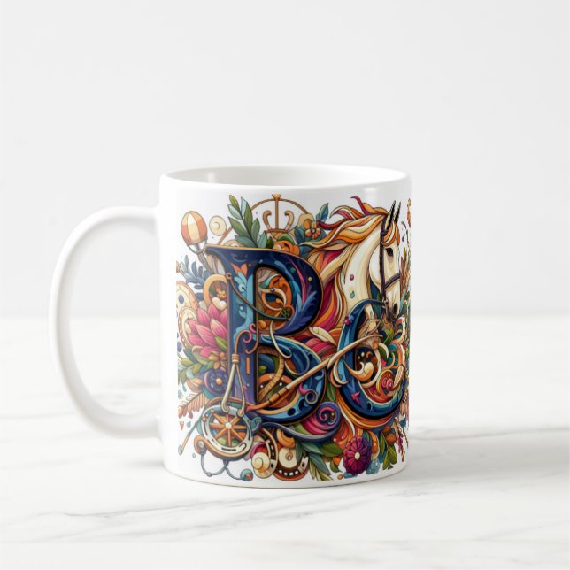 Dressage Riding Rider Horse Mugg (Vänster)