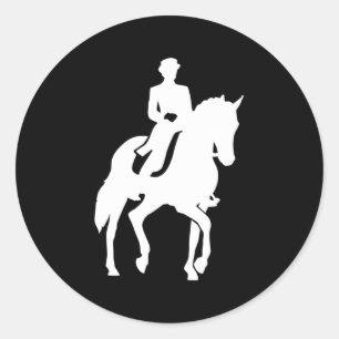 Dressage Riding Runt Klistermärke