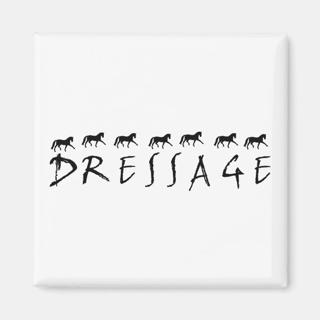 Dressage (text och hästar) magnet (Framsidan)
