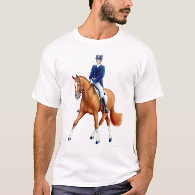 Dressagehalvan passerar den rid- T-tröja Tee (Framsida)