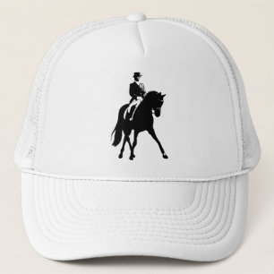 Dressagehalvan passerar silhouetten truckerkeps